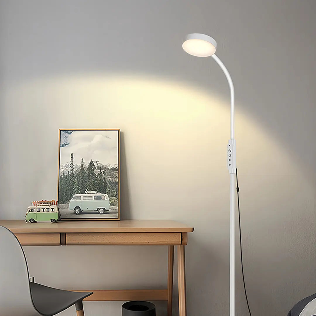 Minimalist LED Floor Lamp - Eye-Caring Standing Task Light for Reading Luxe