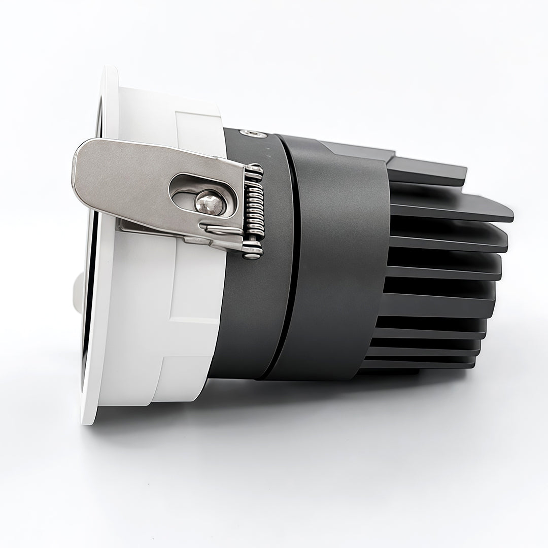 Adjustable Anti-Glare Recessed Spotlight — Aluminum & Acrylic, LED, 7W–20W, 3000K / 4000K / 6000K, 30° Adjustable, Ra90