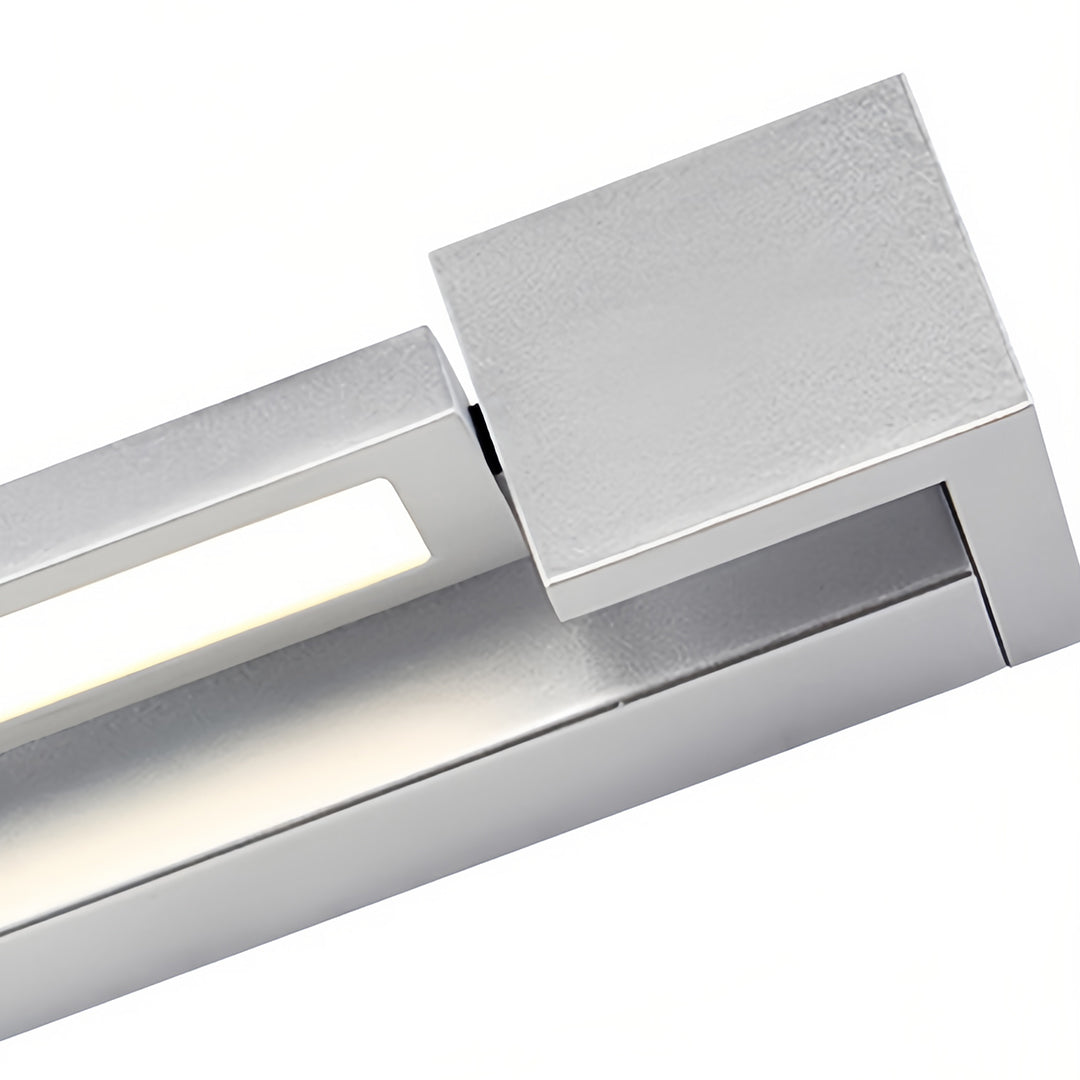 Modern Chrome Bathroom Vanity Light Bar — Aluminum & Iron, 20W LED, 360° Rotatable, 4000K Neutral