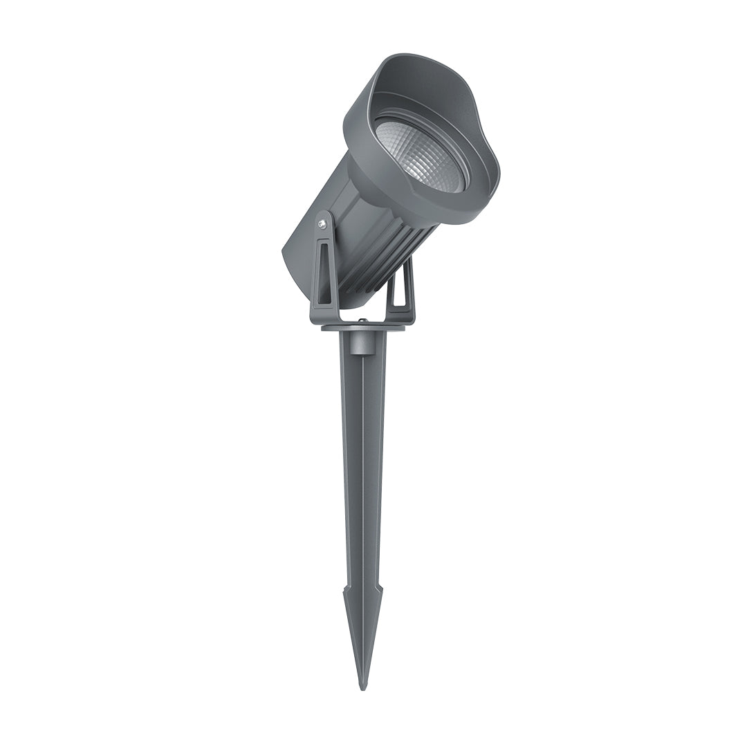 Minimalist Outdoor Spike Spotlight — Die-Cast Aluminum, 8W LED, 3000K, IP65 Weatherproof