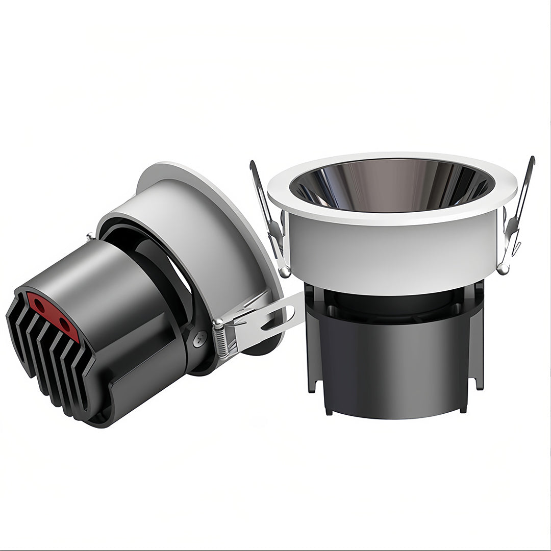 Deep Anti-Glare LED Recessed Spotlight — Aluminum & Acrylic, 9W–18W, 55mm / 75mm / 95mm, 3000K / 4000K / 6000K
