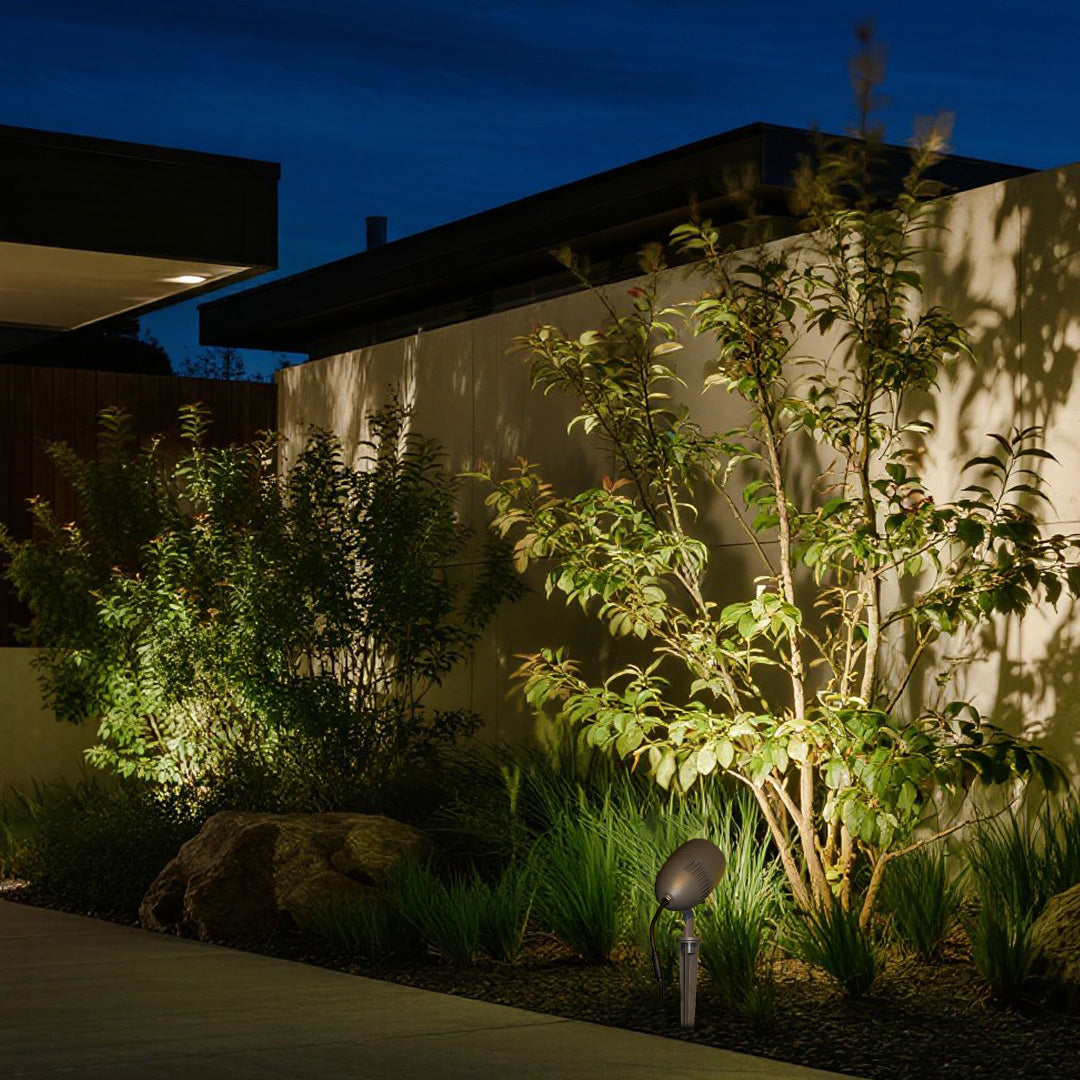 Minimalist Outdoor Flood LED Spotlight - Plug-In Design