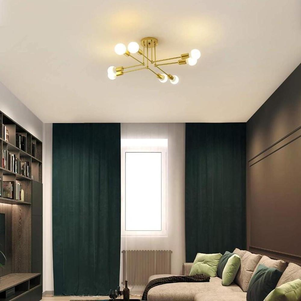 8-Light Modern LED Sputnik Chandelier Ceiling Pendant Light