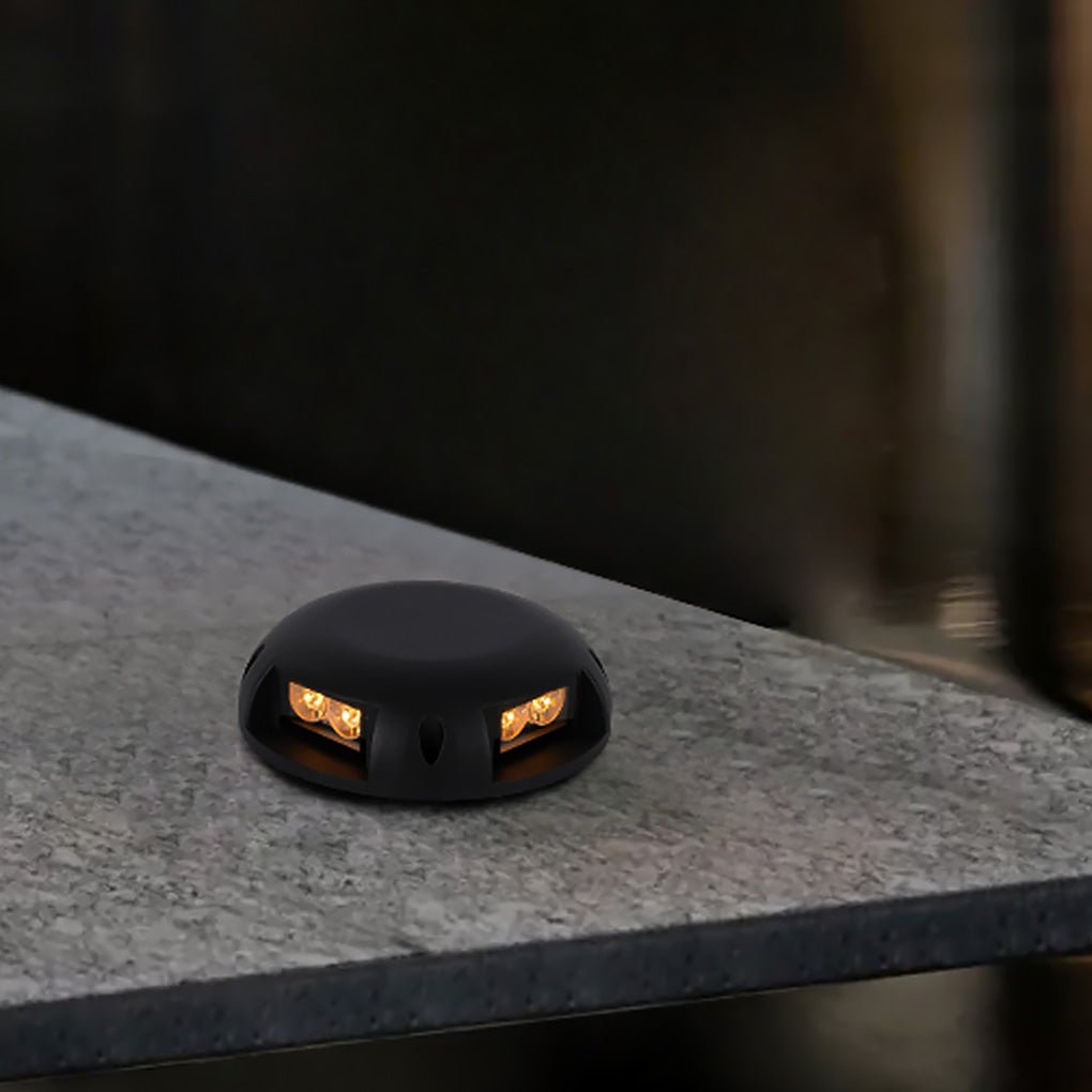 Round LED Surface-Mounted Step Light — Die-Cast Aluminum, Dual-Beam, IP65 Weatherproof, 2–8W