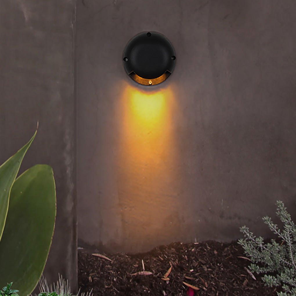 Round LED Surface-Mounted Step Light — Die-Cast Aluminum, Dual-Beam, IP65 Weatherproof, 2–8W