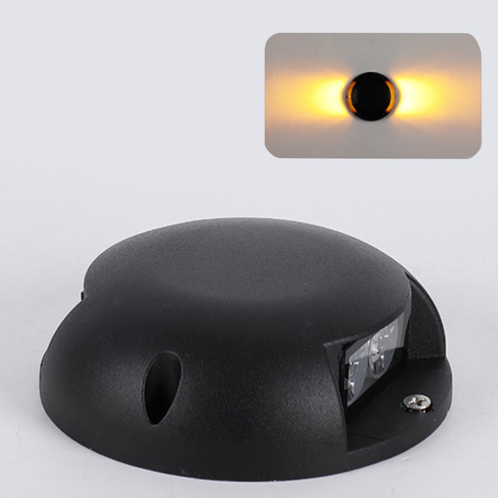 Round LED Surface-Mounted Step Light — Die-Cast Aluminum, Dual-Beam, IP65 Weatherproof, 2–8W
