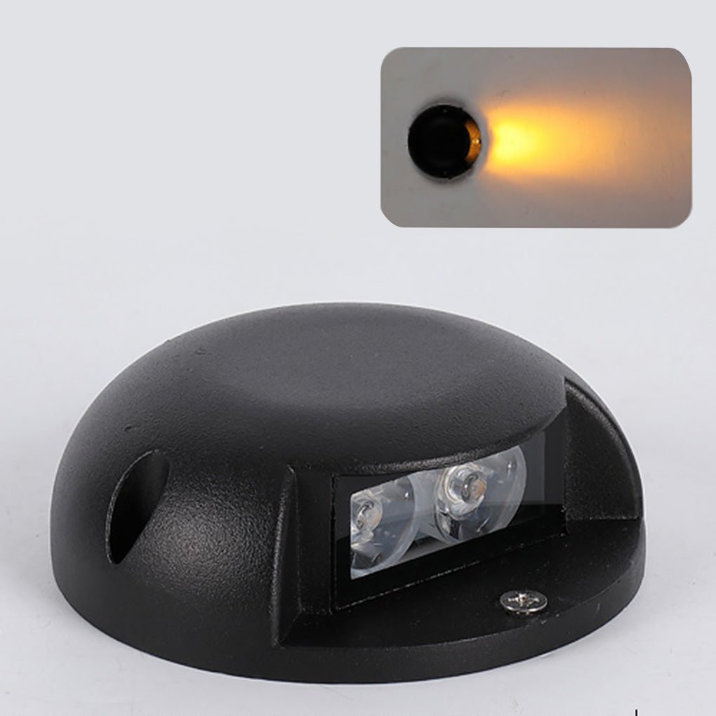 Round LED Surface-Mounted Step Light — Die-Cast Aluminum, Dual-Beam, IP65 Weatherproof, 2–8W