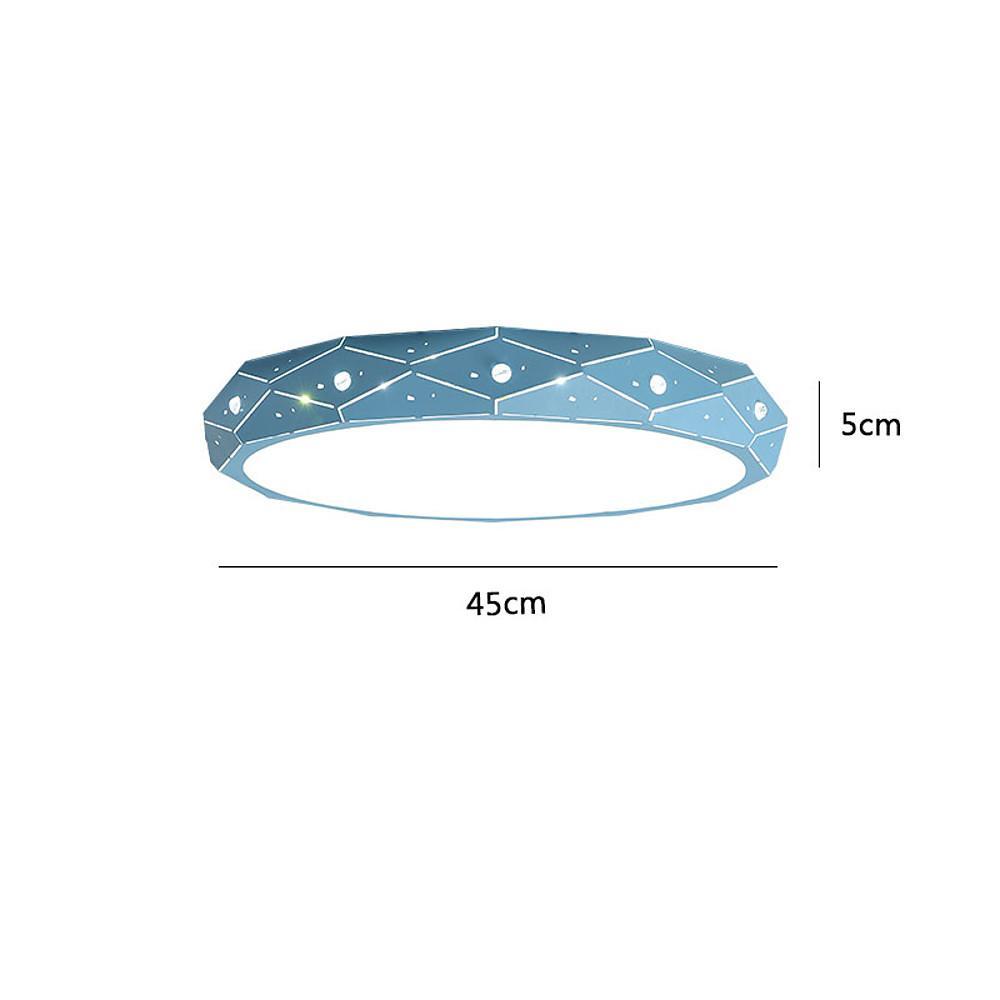 Circular Drum Flush-Mount LED Ceiling Light — Acrylic, Dimmable, Remote Control, 3000K/6500K, 18" or 22"