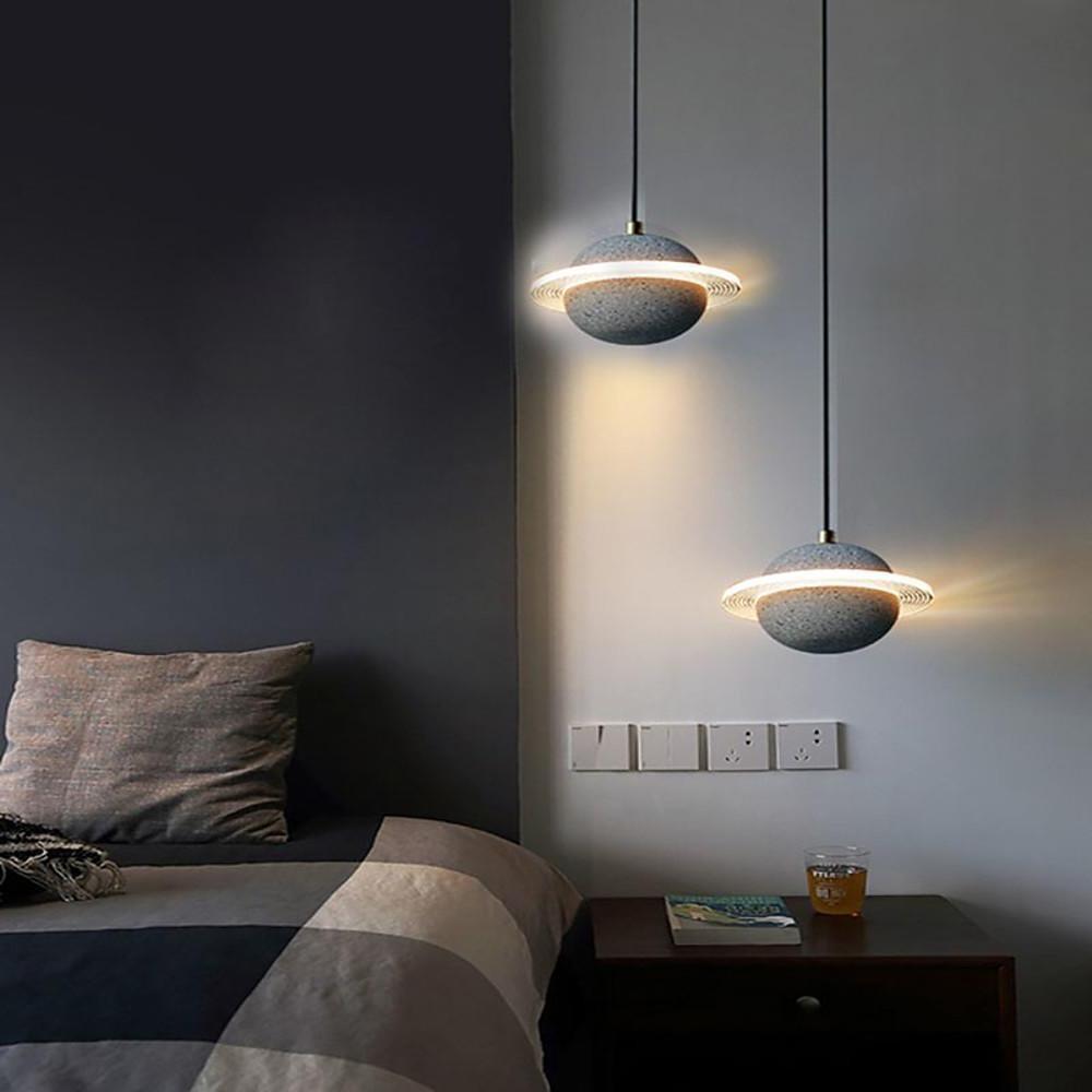 Saturn Acrylic Mini Pendant — LED, 10W, 3000–5400K, 59" Adjustable Chain, 1-Light