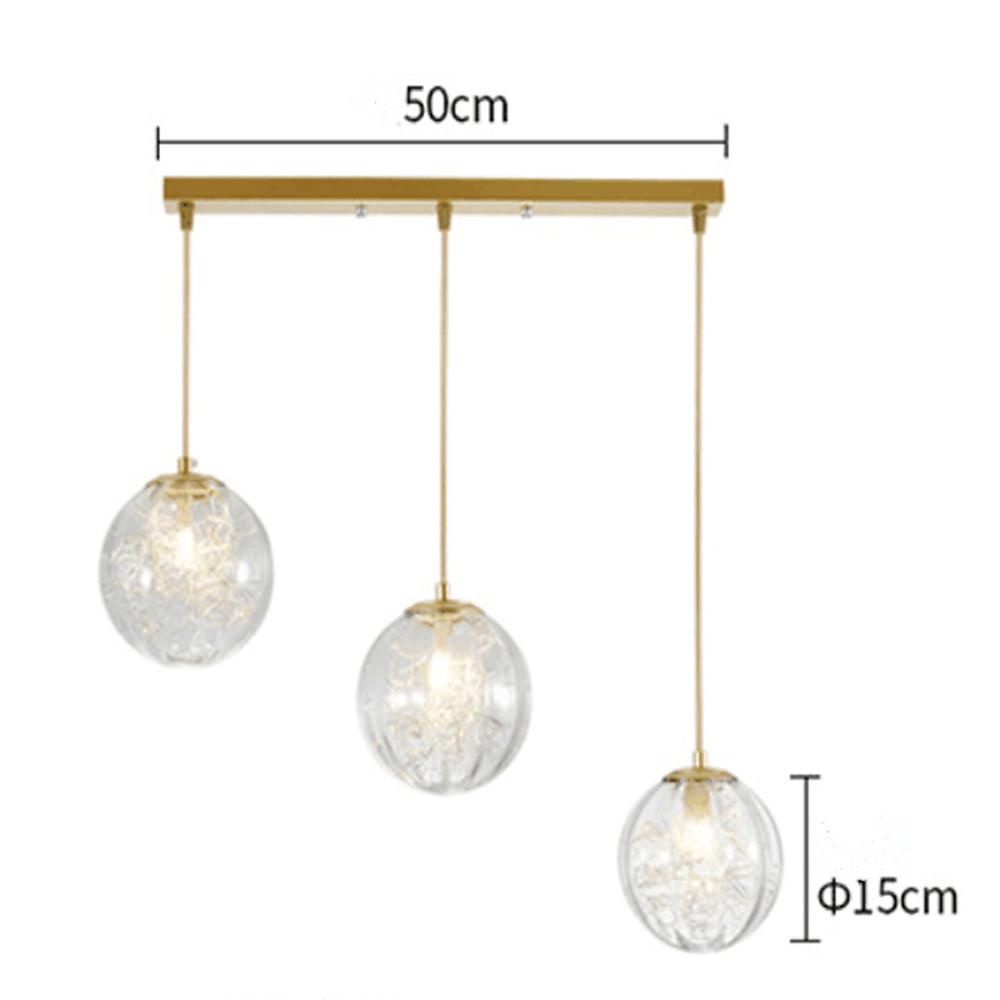 Glass Globe Multi-Light Pendant — Clear Glass, 6" Diameter, Adjustable 39" Cord