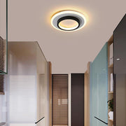 Three-Circle Layered Ring Flush-Mount Ceiling Light — Metal and Acrylic, LED, 20W, 3000K / 6500K