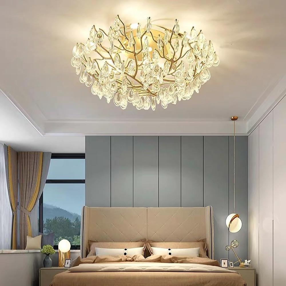 Firefly Sputnik Flush-Mount Chandelier — Aluminum, LED, Three-Step Dimming, 3000K/4500K/6000K, 24" or 31"