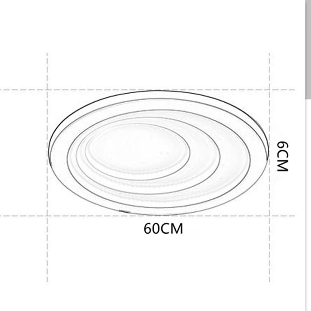 4-Ring Geometric Flush-Mount LED Ceiling Light — Metal and Acrylic, 15.7" / 19.7" / 23.6", 3000K or 6000K