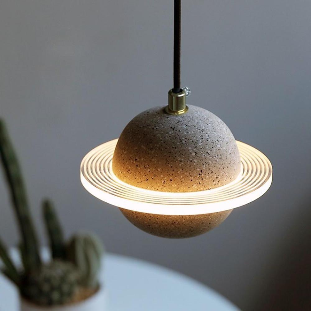 Saturn Acrylic Mini Pendant — LED, 10W, 3000–5400K, 59" Adjustable Chain, 1-Light