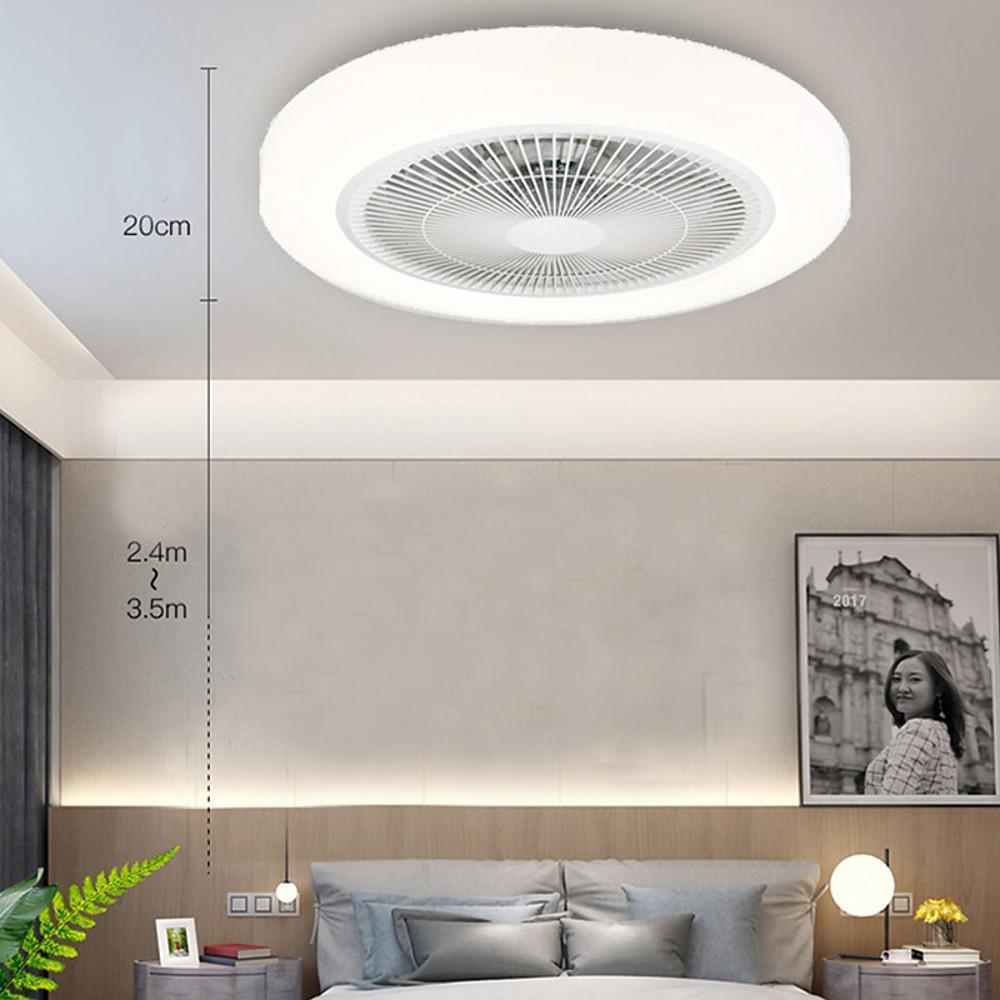 LED Bladeless Ceiling Fans with Lights - Rounded Linear Flush Mount Design for Living Rooms