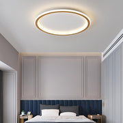Minimalist Dimmable LED Flush-Mount Ceiling Light — Metal and Acrylic, Square or Circular, Remote Control, 20"