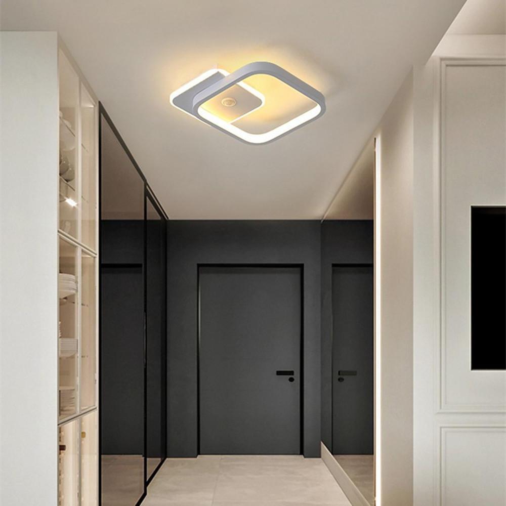2 Overlapping Triangles LED Flush-Mount Ceiling Light — Aluminum, 14W, 6000K, 9"