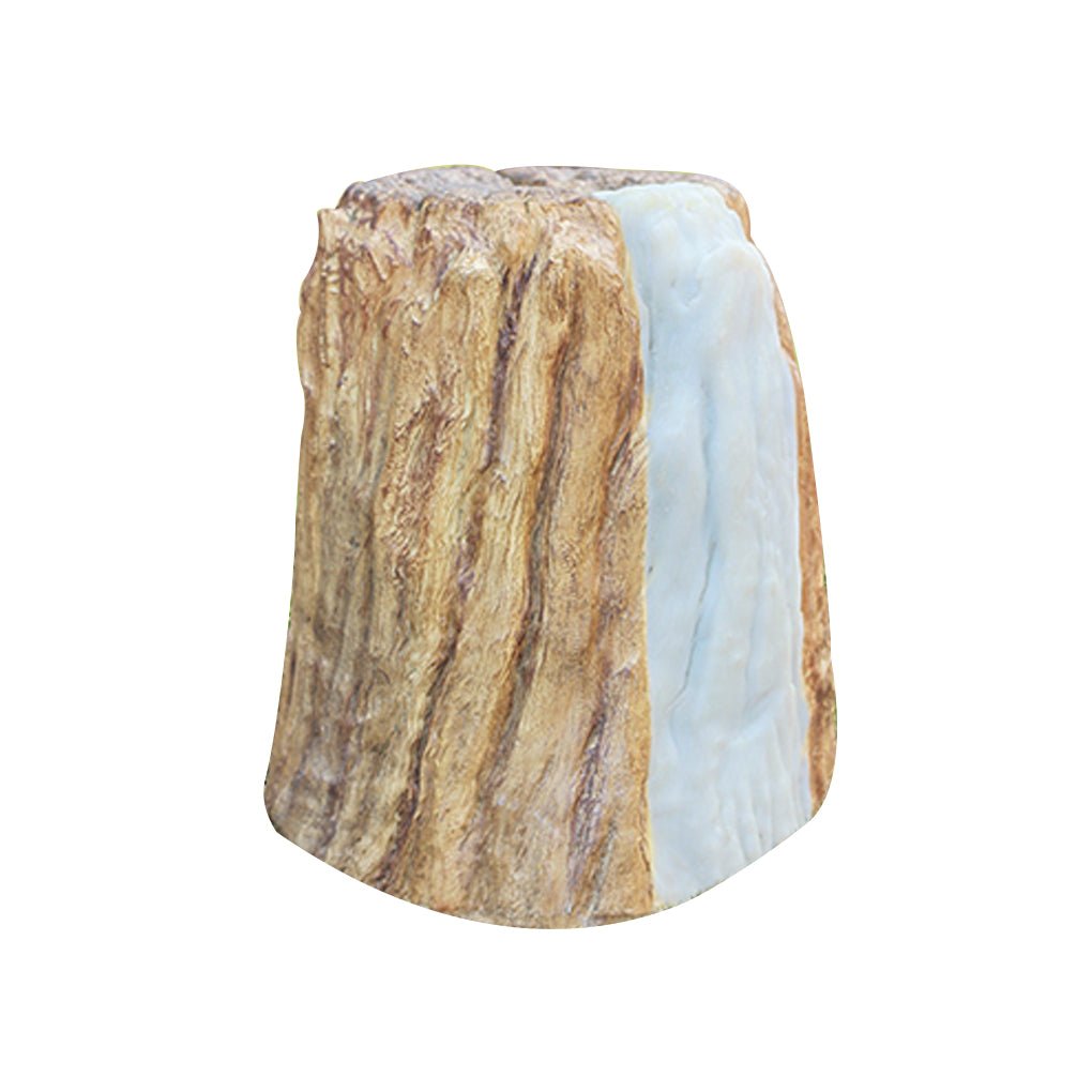 realistic tree stump led outdoor garden lights cylindrical textured design