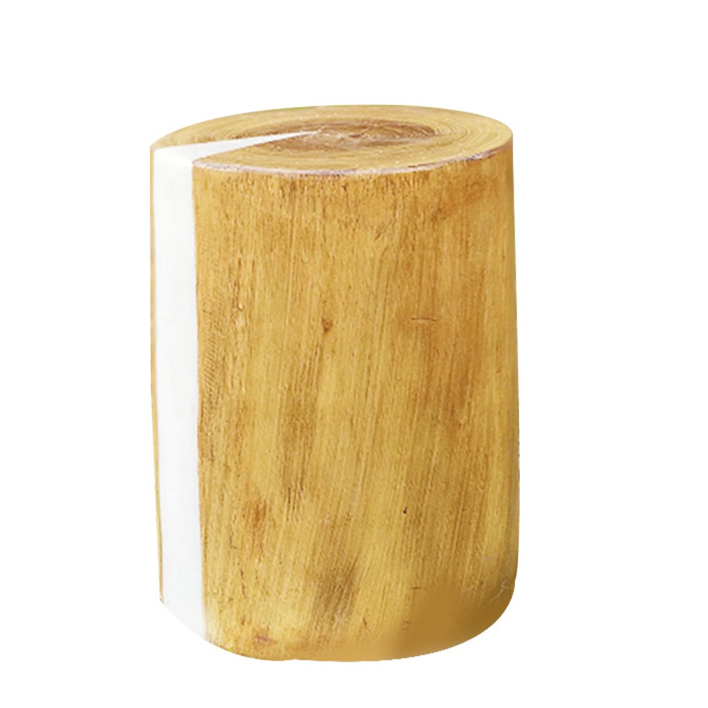 realistic tree stump led outdoor garden lights cylindrical textured design