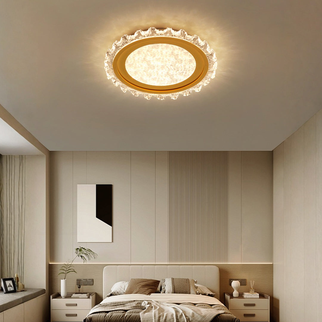 Ultra-Thin Round LED Flush-Mount Ceiling Light — Full Spectrum, Dimmable 3000K–6500K, RA97, UGR≤16