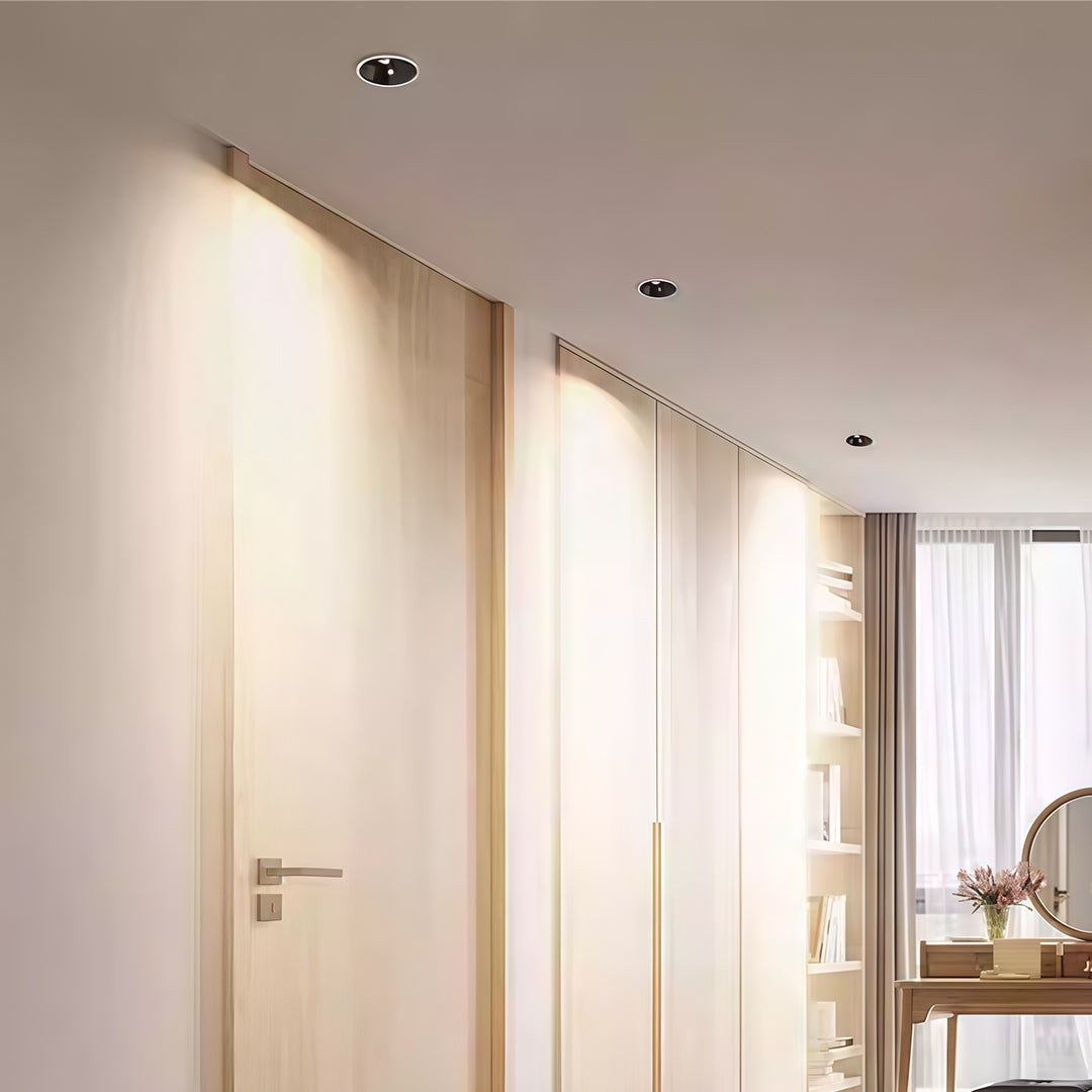 Anti-Dazzle Polarized Recessed LED Spotlight — Aluminum, 7W–15W, 3000K / 4000K / 6000K, Black / Silver / White