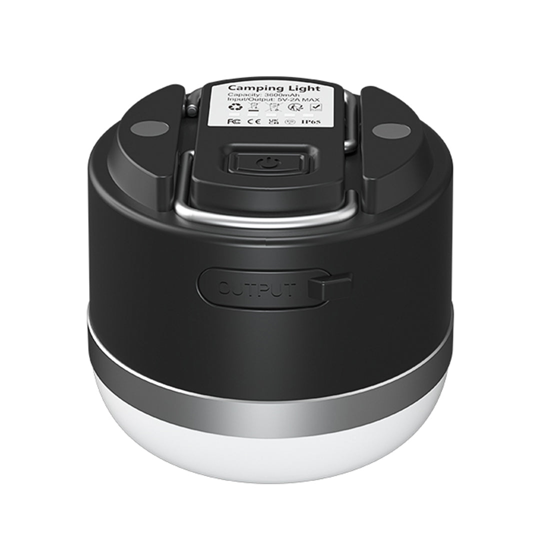 Rechargeable Camping Lantern — ABS/Aluminum, LED, 4 Lighting Modes, 7200mAh, IP65 Weatherproof, 600 Lumens