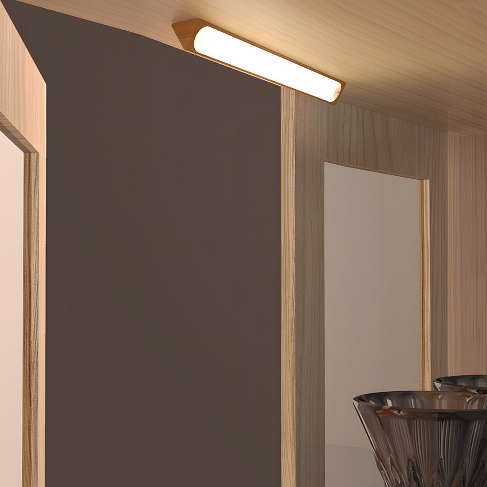rechargeable led night light with motion sensor magnetic wood rectangle cabinet lights