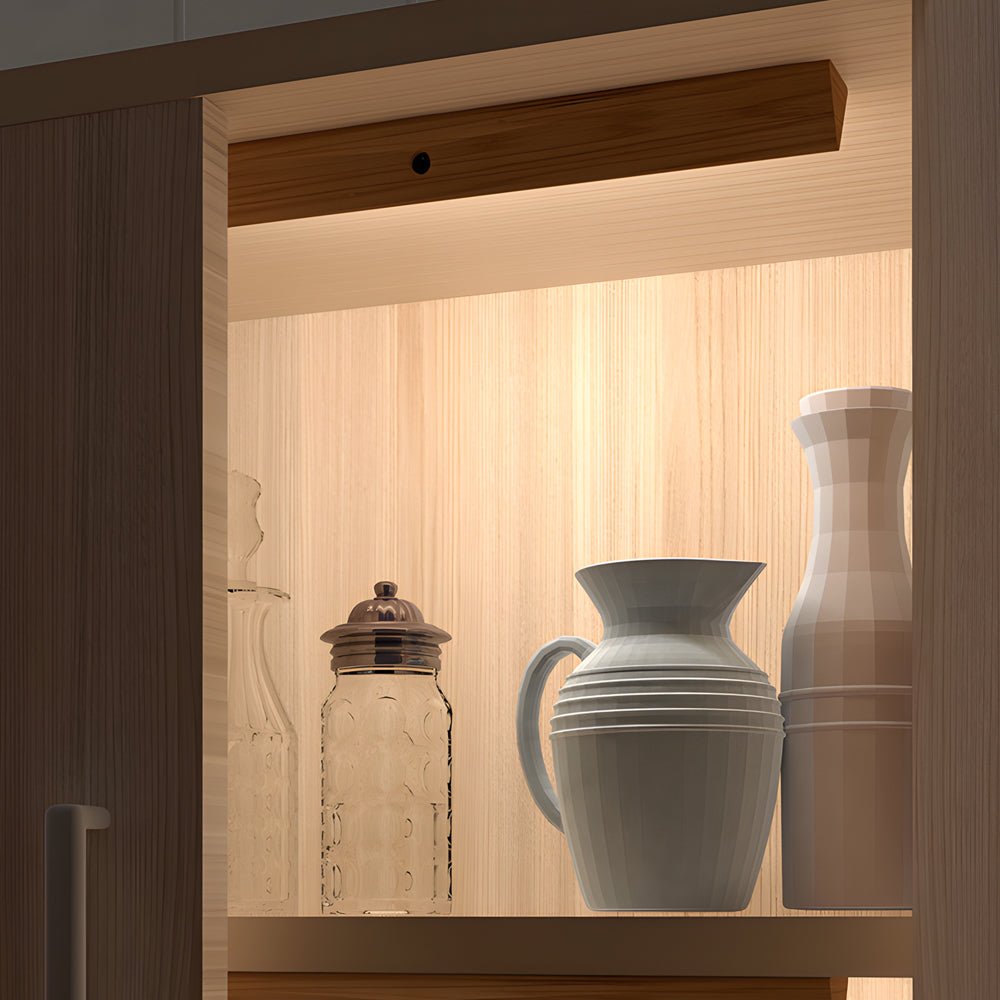 rechargeable led night light with motion sensor magnetic wood rectangle cabinet lights