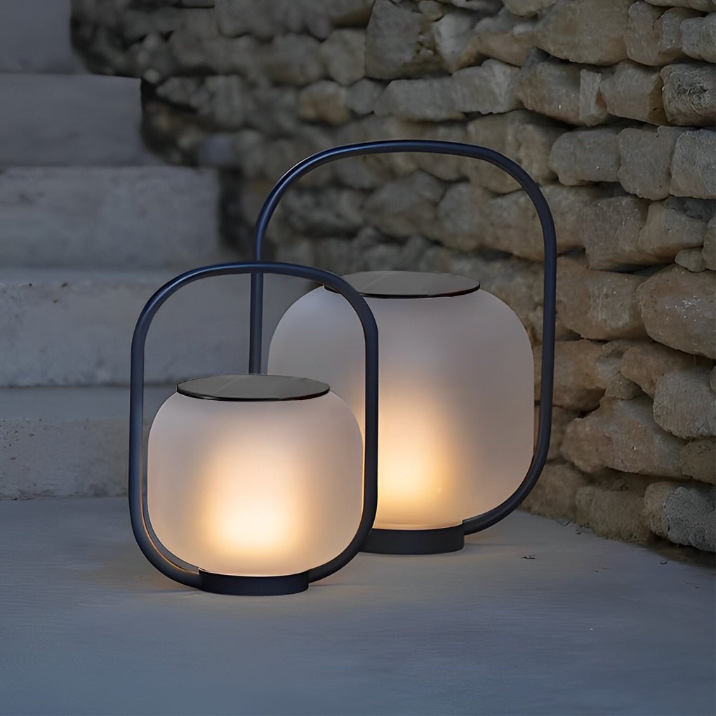 rechargeable solar powered outdoor floor lamp waterproof and portable