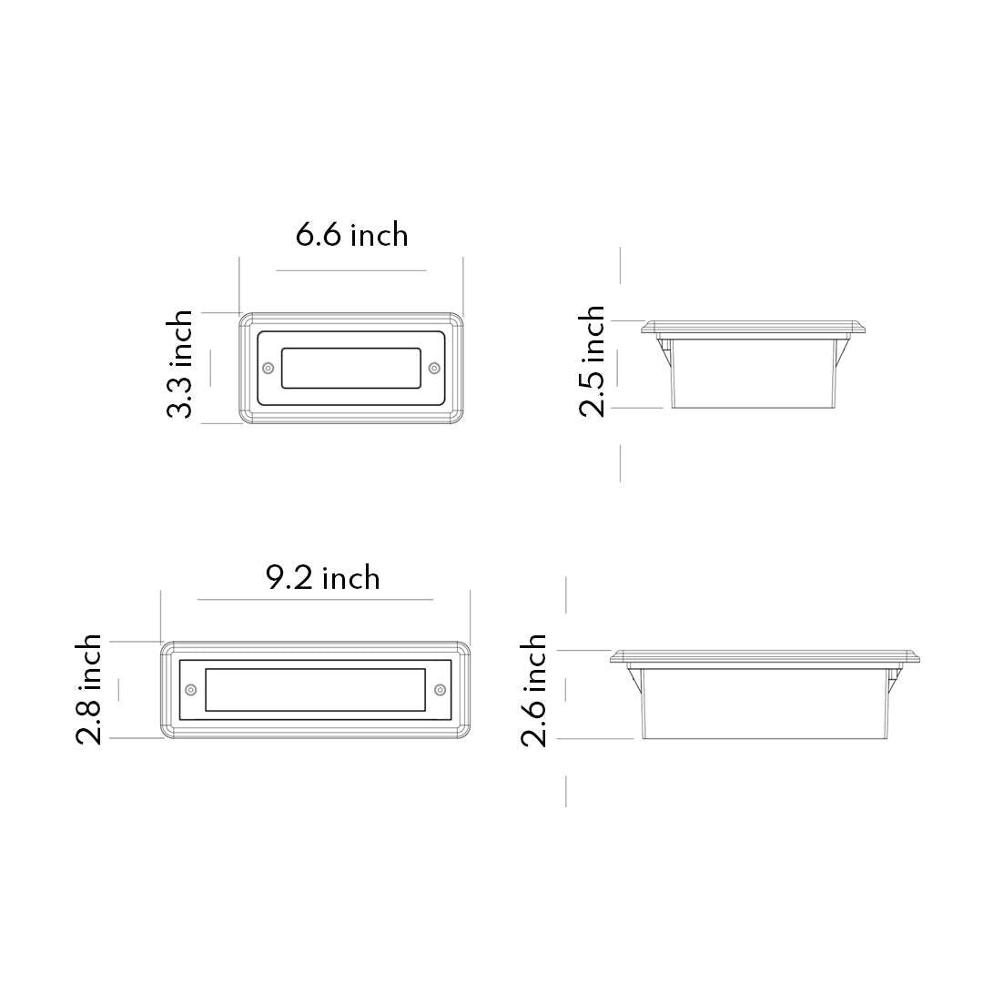 Minimalist Recessed Step Lights — Stainless Steel & Aluminum, OSRAM LED, 3W/5W, 3000K, IP65 Weatherproof
