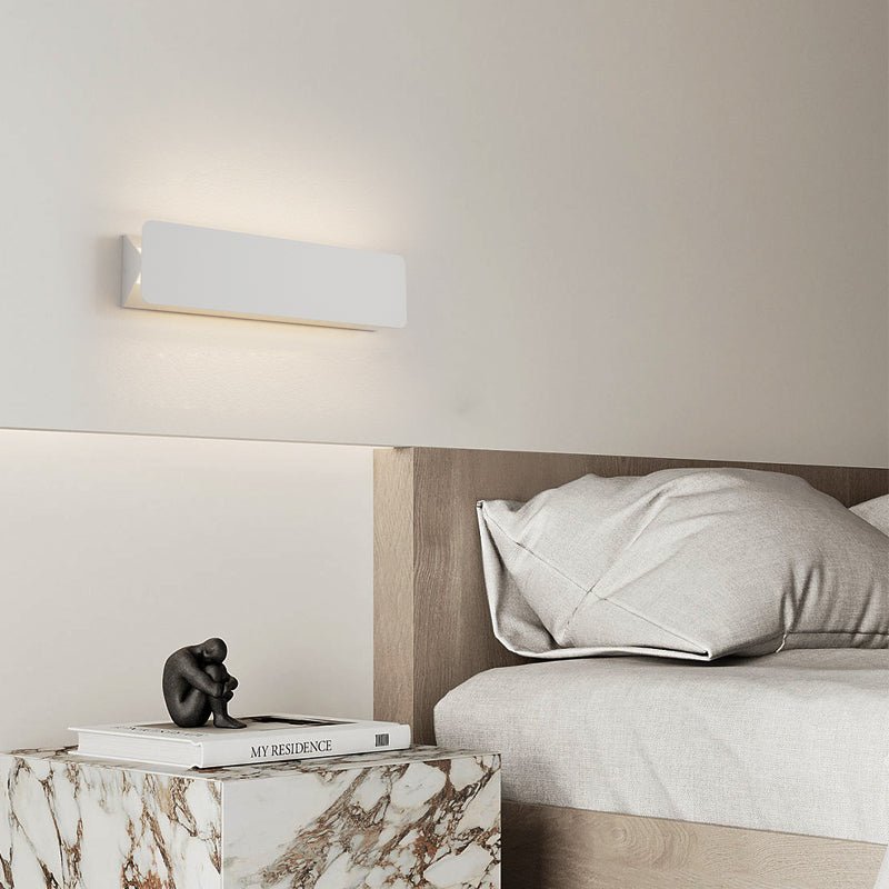 Modern Rectangular Wall Sconce — White Iron and Aluminum, LED, 10W–12W, 3000K–6000K