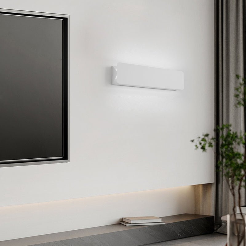 Modern Rectangular Wall Sconce — White Iron and Aluminum, LED, 10W–12W, 3000K–6000K