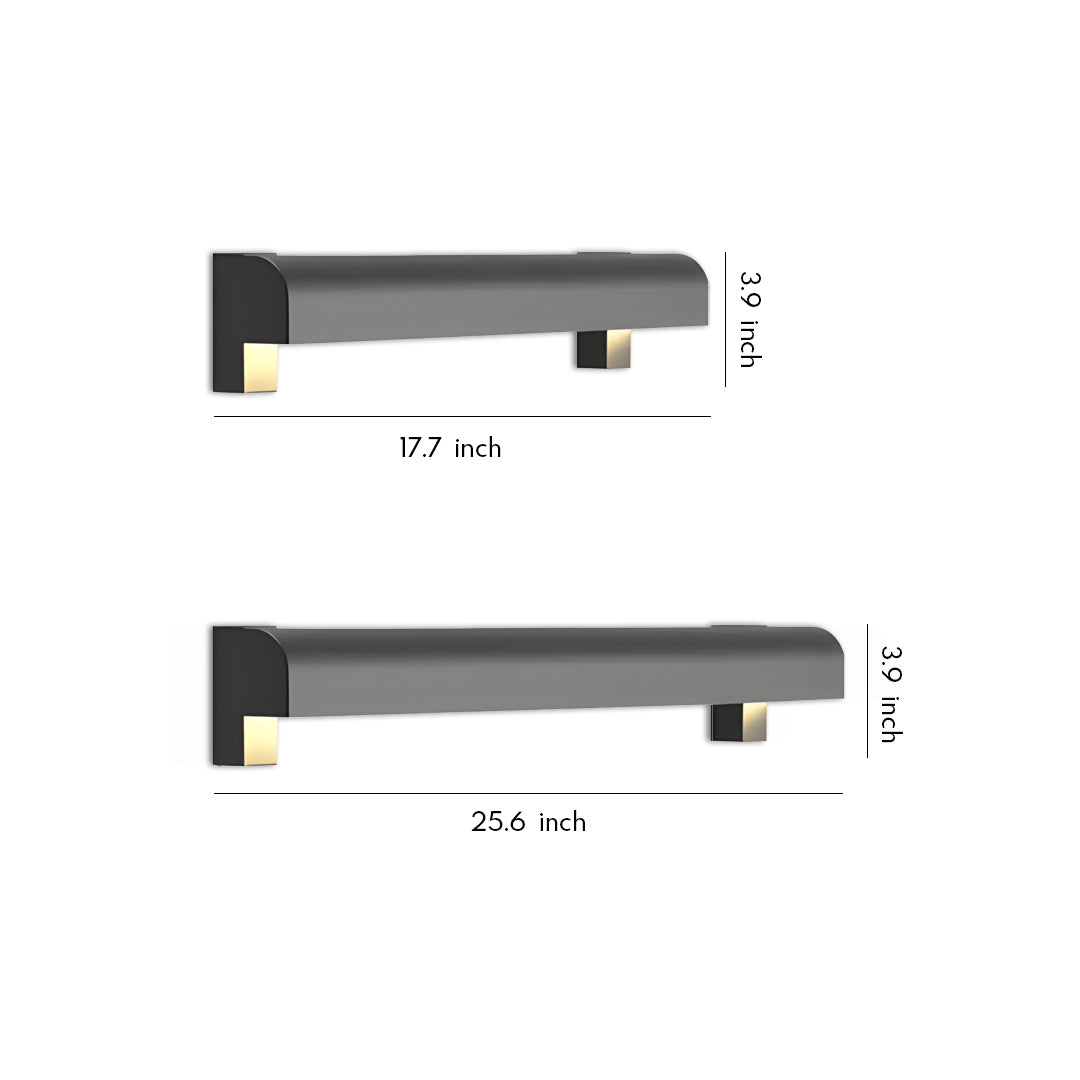 Minimalist Outdoor Wall Sconce — Black Stainless Steel, 12W LED, IP65, Hardwired, Two Sizes