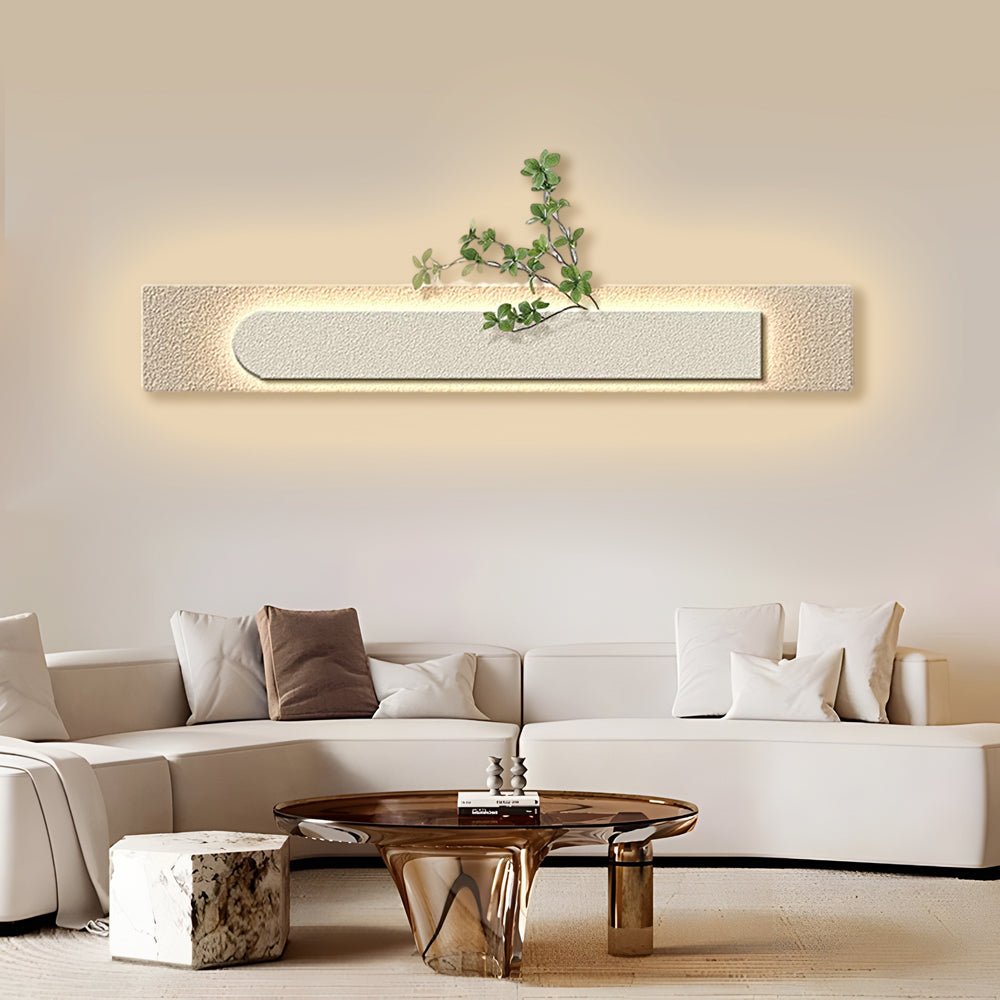 Three-Dimensional Rectangular Sandstone USB LED Wall Lamp with Remote Control