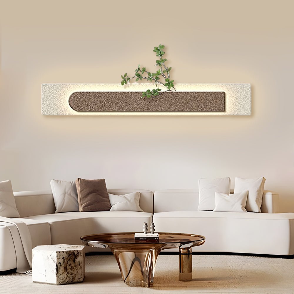 Three-Dimensional Rectangular Sandstone USB LED Wall Lamp with Remote Control