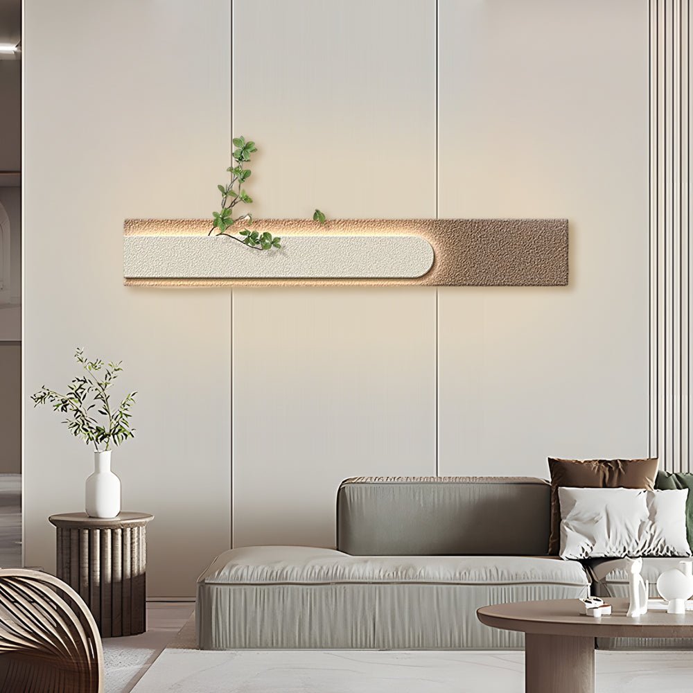 Three-Dimensional Rectangular Sandstone USB LED Wall Lamp with Remote Control