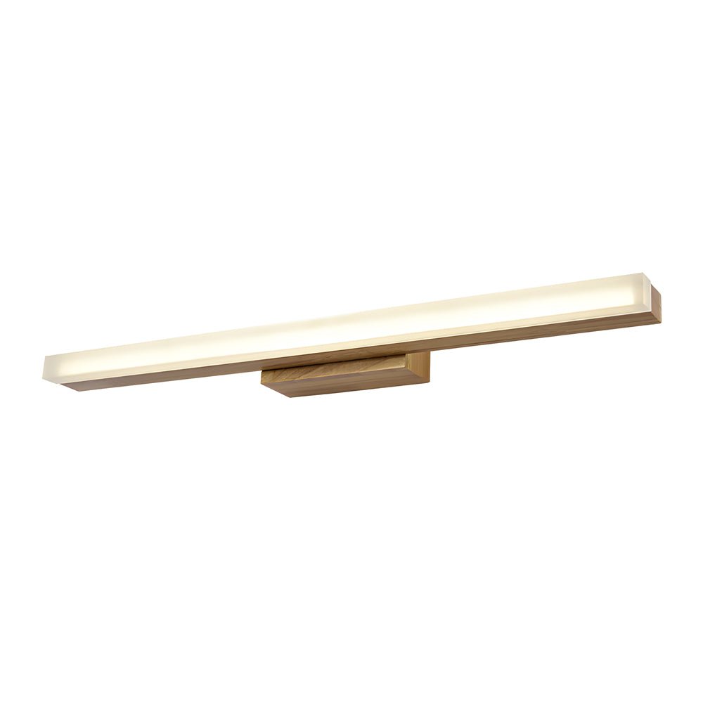 rectangular wall mount modern wooden led vanity light for bathroom