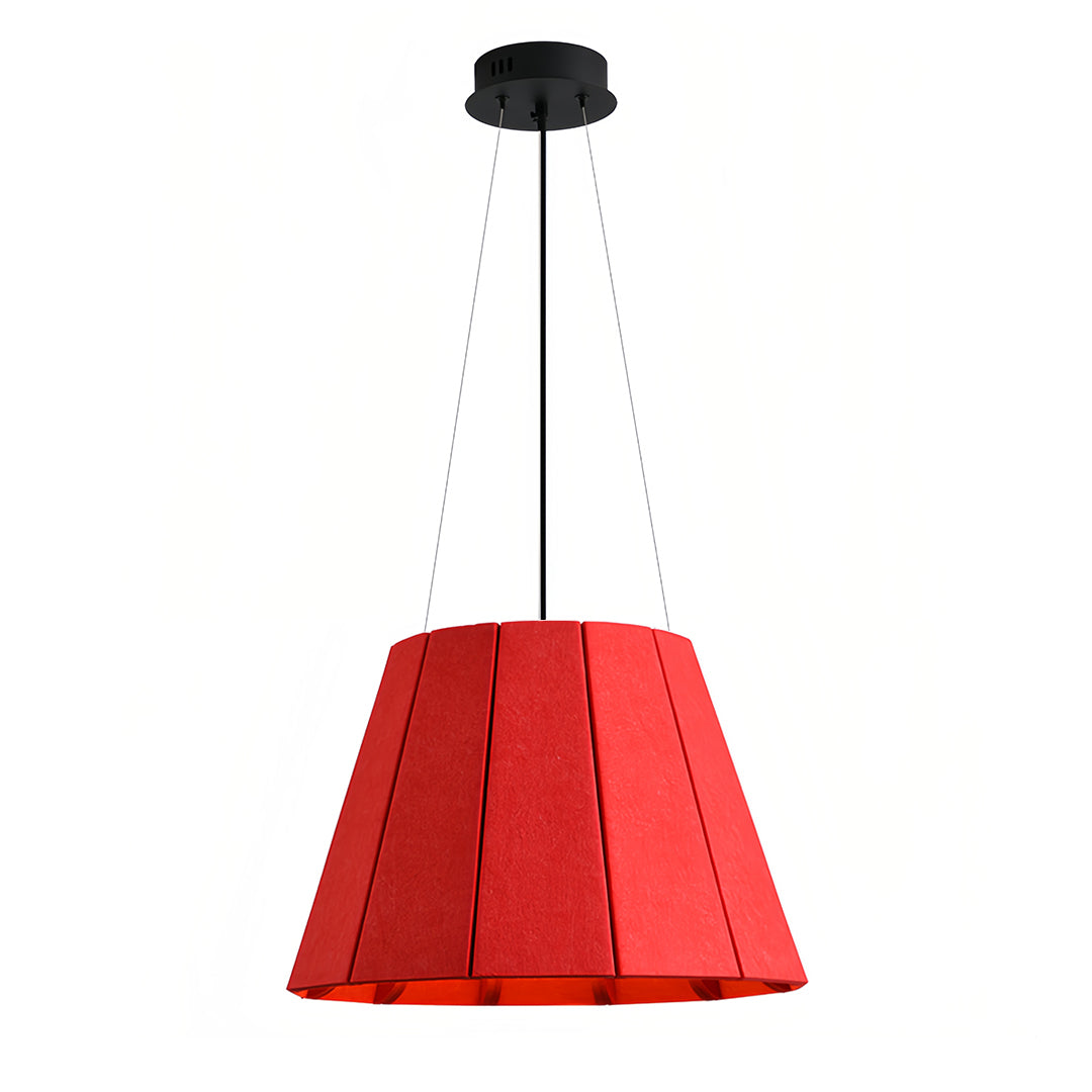 Pleated PET Felt Industrial Pendant — Iron, Sound-Absorbing, E27, 16" or 20.5", 5 Colors