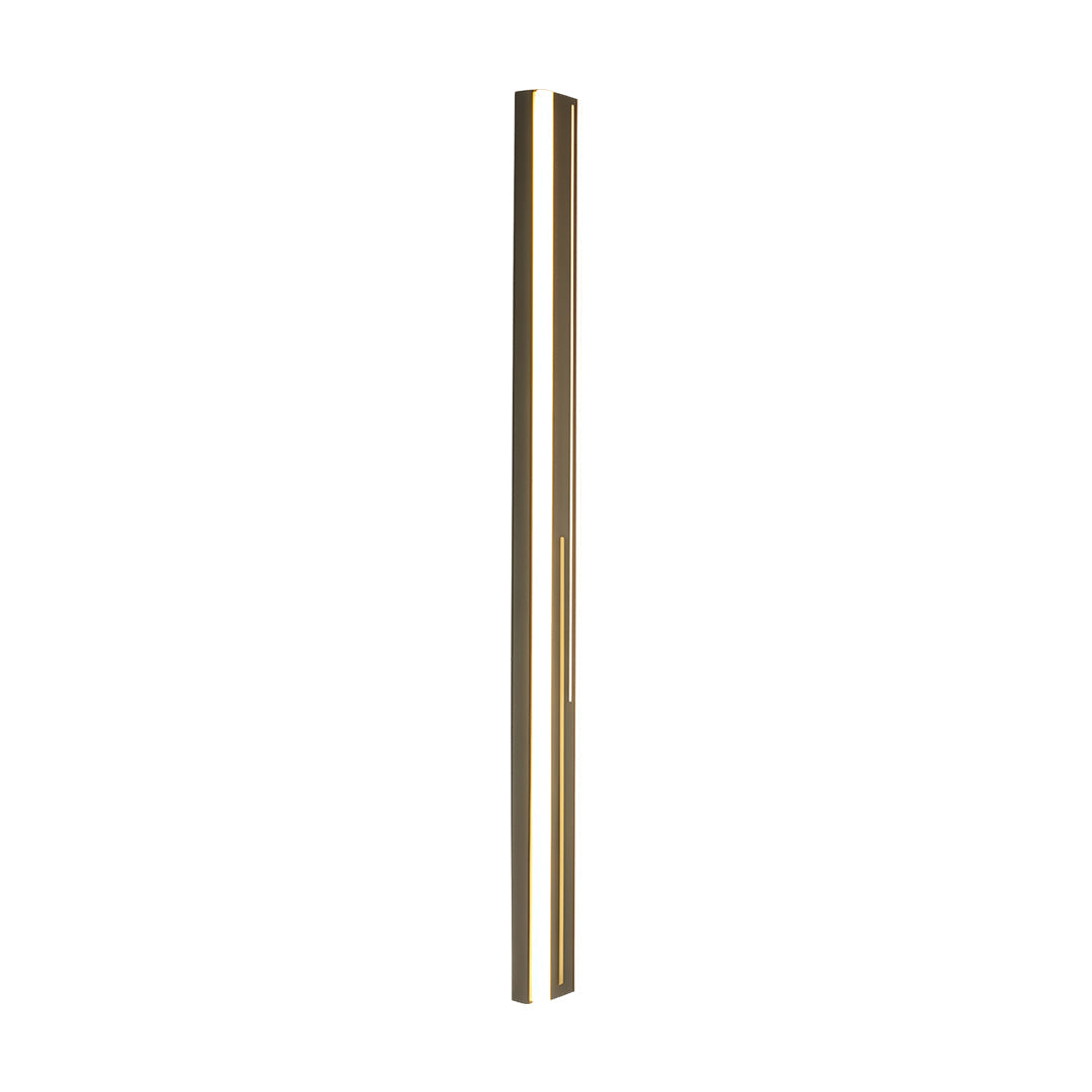 Modern Linear Outdoor Wall Sconce — Black Iron, Acrylic, LED, 3-Step Dimming, IP65, 16W–48W, 5 Sizes