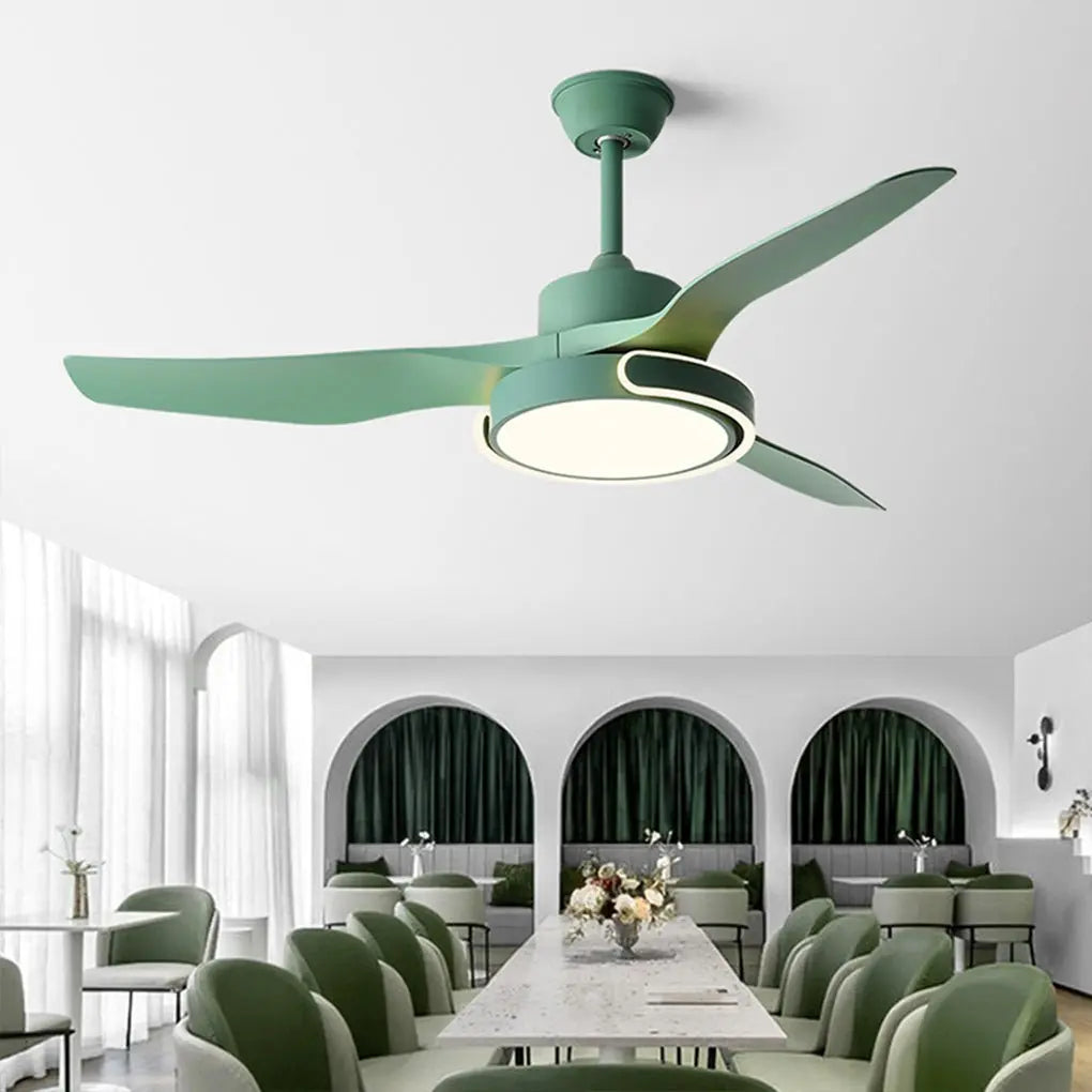 Integrated Ceiling Fan Light with Remote Control and Variable Frequency Dimming, Featuring Forward and Reverse Modes Luxe