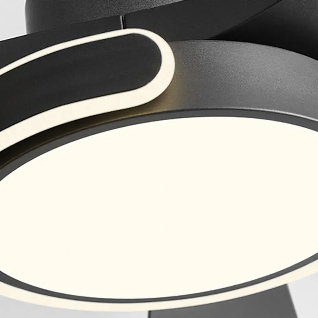 Integrated Ceiling Fan Light with Remote Control and Variable Frequency Dimming, Featuring Forward and Reverse Modes Luxe