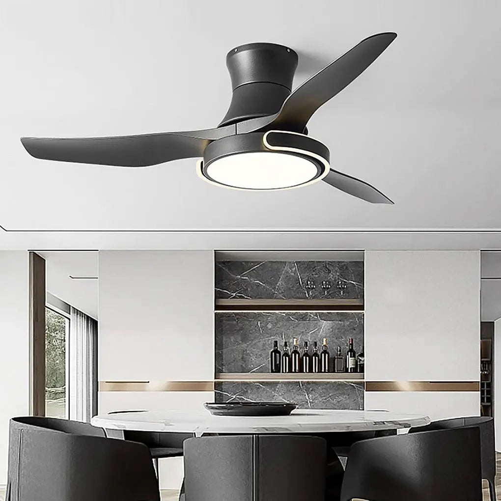 Integrated Ceiling Fan Light with Remote Control and Variable Frequency Dimming, Featuring Forward and Reverse Modes Luxe