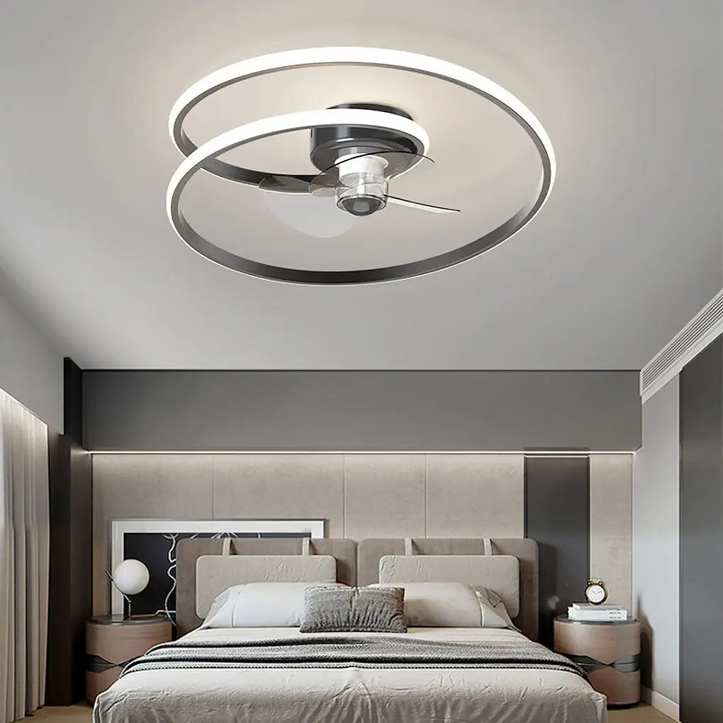 Remote-Controlled Inverter LED Ceiling Fan Light with Stepless Dimming for Living Room and Bedroom Luxe