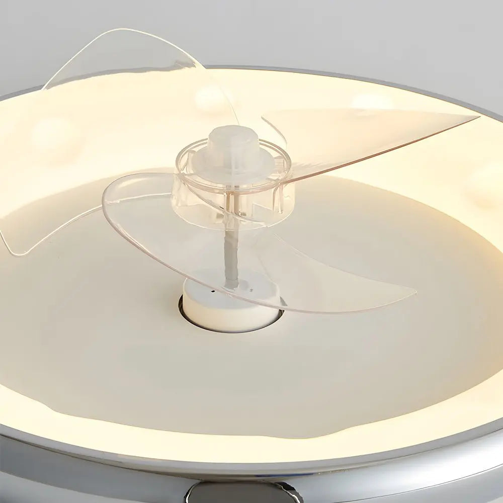 Modern 4-Speed LED Ceiling Fan Lamp with Remote Control and 3 Blades Luxe
