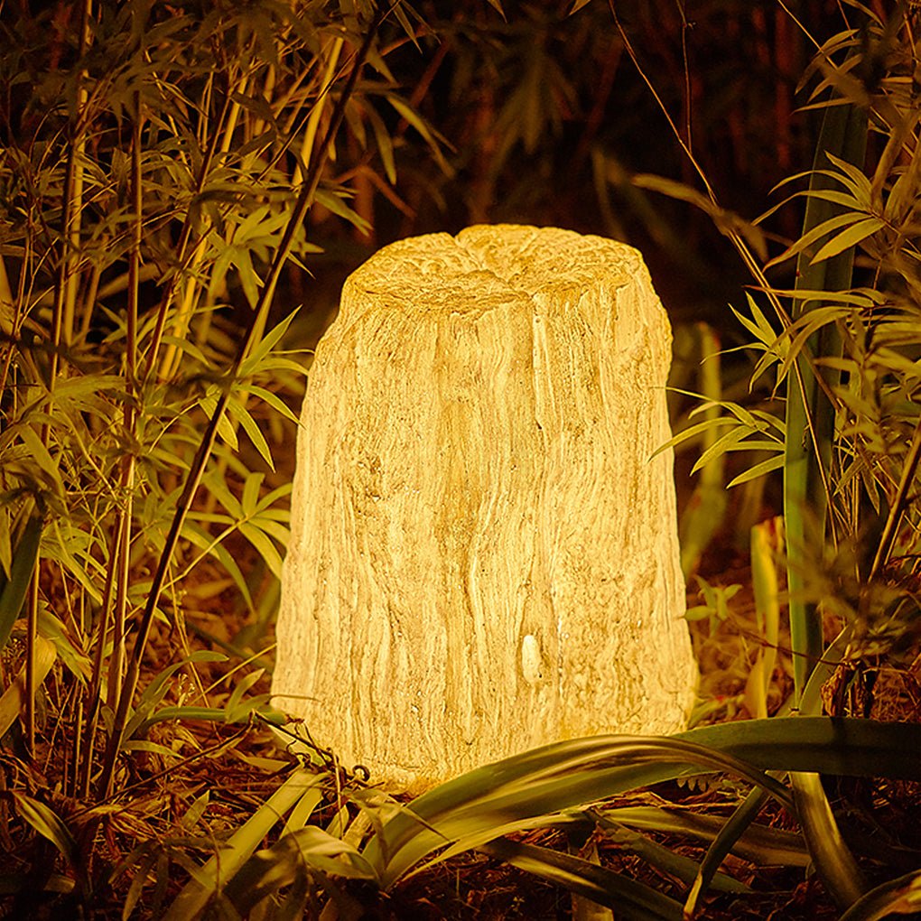 Tree Stump Landscape Light — Resin, LED 3W, IP65 Weatherproof, Wood-Tone Finish