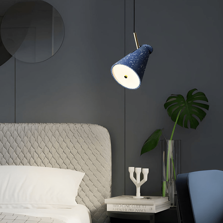 resin pendant light with nordic tapered design