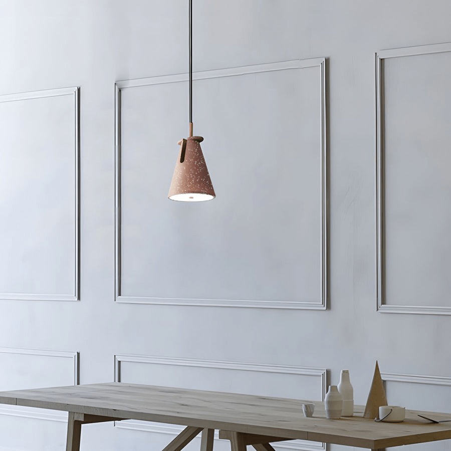 resin pendant light with nordic tapered design