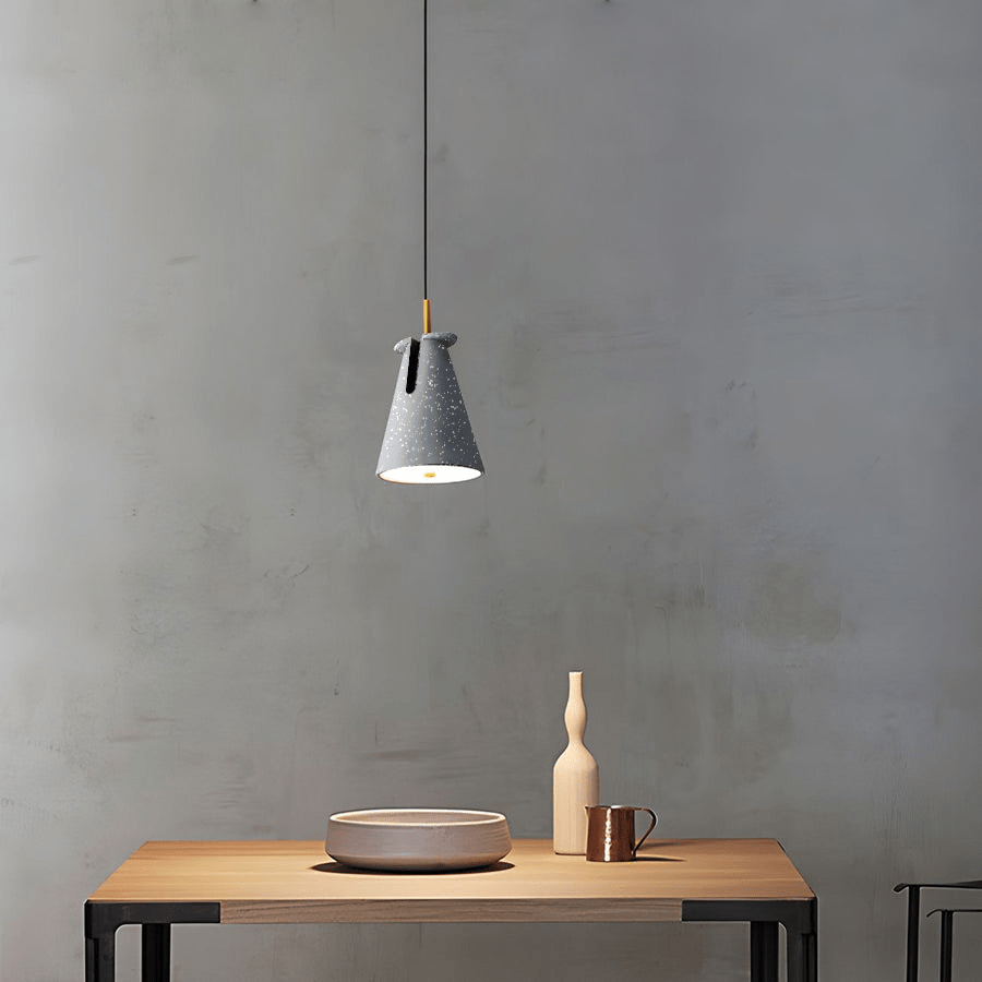 resin pendant light with nordic tapered design