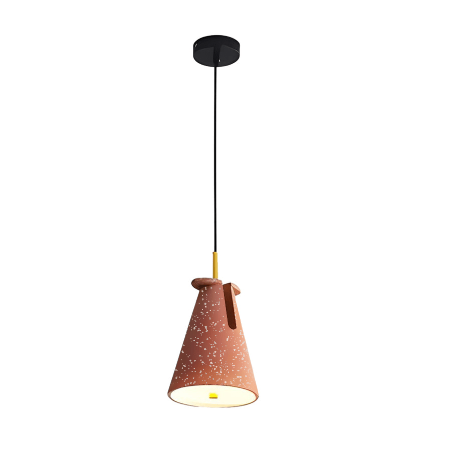 resin pendant light with nordic tapered design