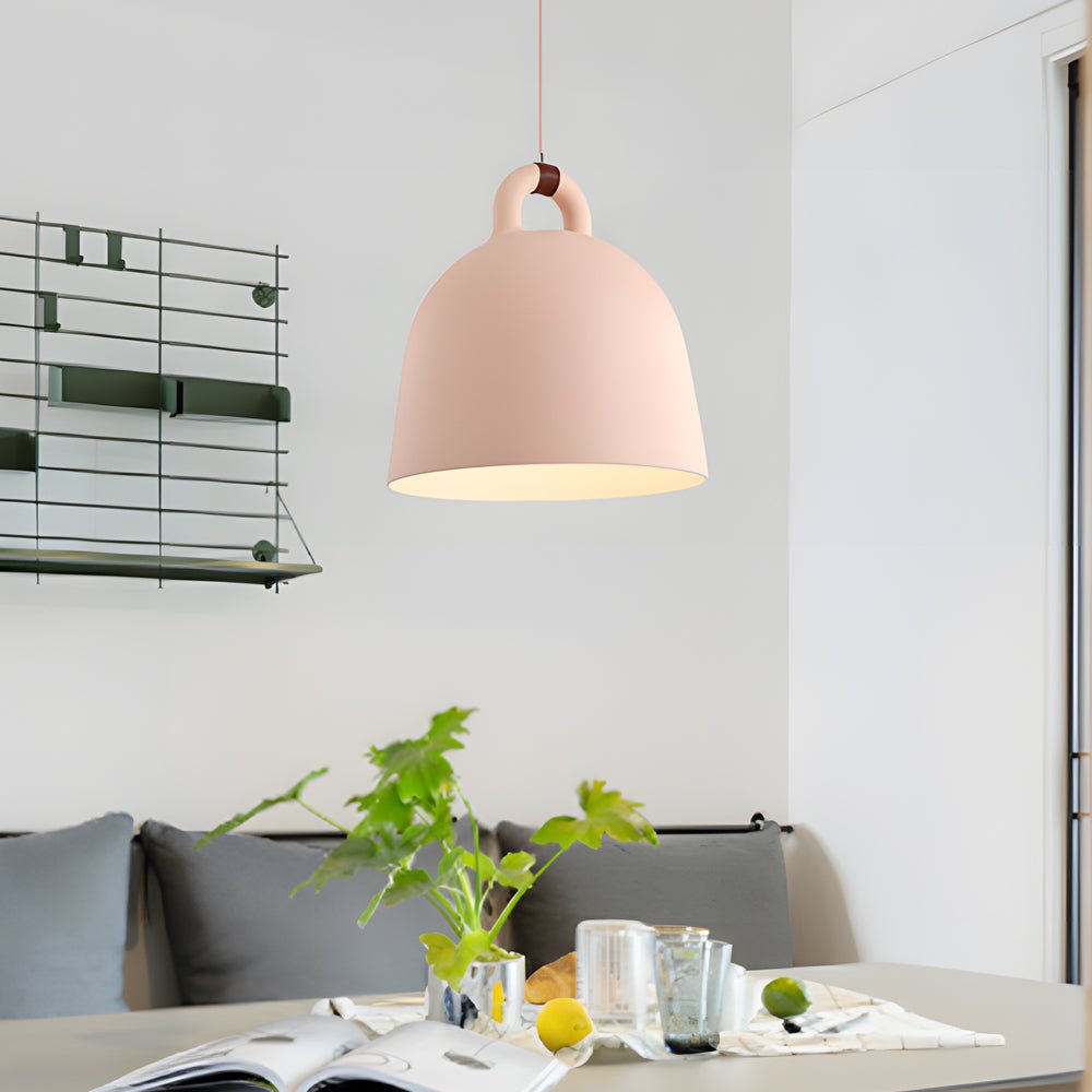 Minimalist Semicircle Bell Pendant — Resin, E27, Multiple Sizes and Colors